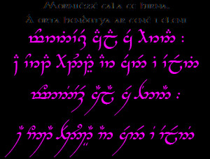 ... Sindarin quotes (using the two major transcription mode for Sindarin