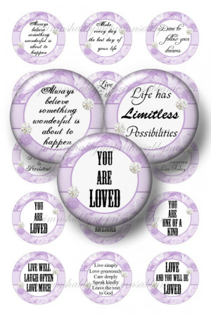 INSPIRATIONAL SAYINGS, Instant Download, 1 Inch Circles, Bottle Cap ...
