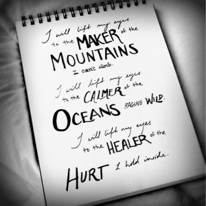 will lift my eyes...