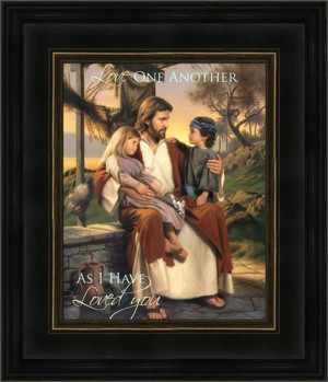 ... Quote Frames As I Have Loved You 12x14 framed Strata Design with quote
