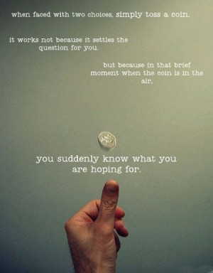 flip a coin quote