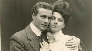 Lionel Logue and Myrtle Gruenert on their engagement in Perth, 1906 ...