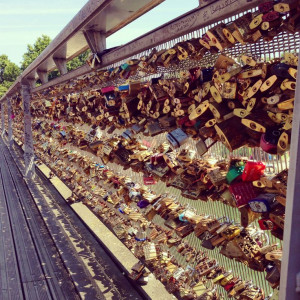 Love lock bridge in Paris