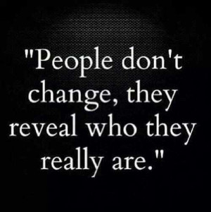 People don't change