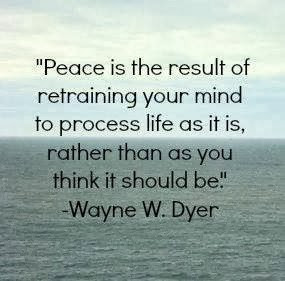 Peace is the result of retraining your mind to process life as it is ...