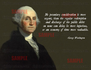 George Washington Public Debt Poster