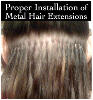 Proper Installation of Hair Extensions Attached Using Metal