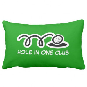 Golf theme throw pillow with funny quote