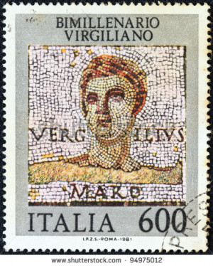 ... Roman poet Publius Vergilius Maro (Virgil), circa 1981. - stock photo