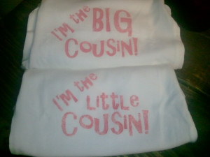 Big/little cousin onesies