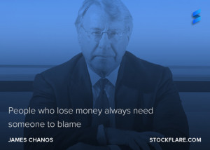 From James Chanos , a legend in short selling.