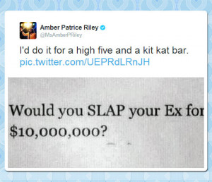 funny picture slap ex money Kit Kat Tweet