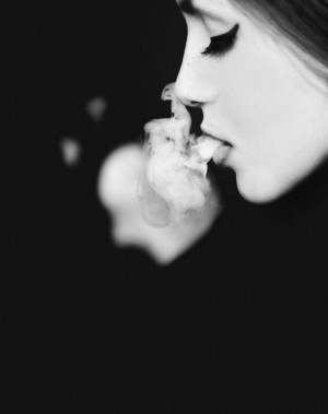 black and white, cat eyes, cigarette, loneliness, smoke
