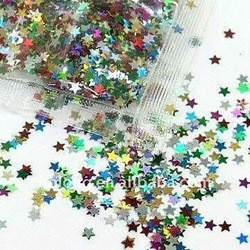 Star shaped Glitter Powder in Rainbow Color