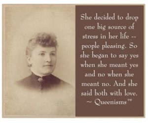 to drop one big source of stress in her life -- people pleasing ...