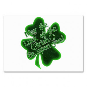 May the luck of the Irish.....(tilt) Business Card Template