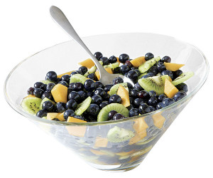 Blueberry Fruit Salad with Tequila-Lime Syrup