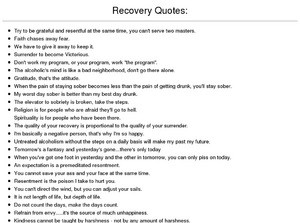 QUOTES FOR A RECOVERING ALCOHOLIC