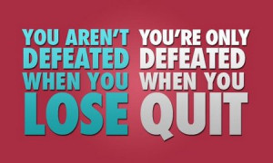 Motivational Quote: Losing vs Quitting
