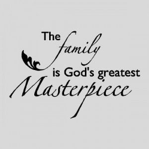 The Family is God\'s....Family Wall Quotes Words Sayings Removable ...