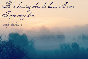 Emily Dickinson Quote Dawn Art Print