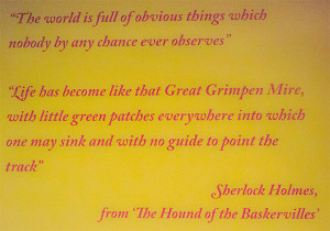 Photo Gallery of the Sherlock Holmes Quotes