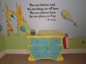 Dr. Suess quote for reading area + travel/adventure baby