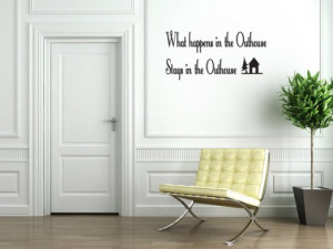 Outhouse Bathroom Vinyl Wall Decal Quotes Wall Stickers Bathroom ...