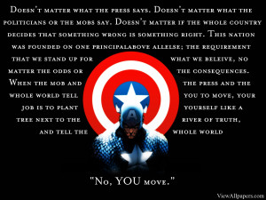 Captain America You Move Quote High Resolution Wallpaper, Free ...