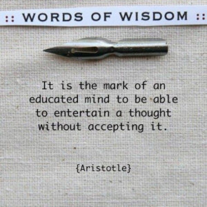 Educated mind - Aristotle