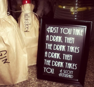 Fitzgerald Quote Sign - Whiskey Bar, Wedding, Reception, Roaring ...