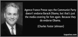 Agence France Presse says the Communist Party doesn't endorse Barack ...