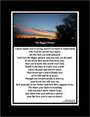 Loss Of A Loved One Poems Christian poems on the death