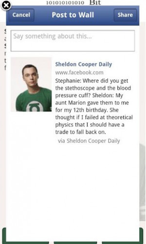 View bigger - Sheldon Cooper Daily Premium for Android screenshot