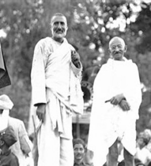Ghaffar Khan with Mahatma Gandhi.