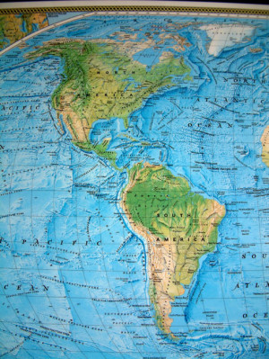 north america physical map