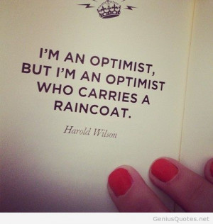 Harold Wilson optimist quote