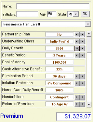 Sample Quote of 50 year old.