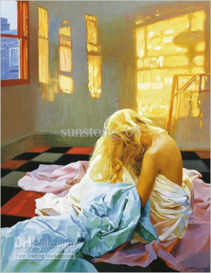 painting lonely and sad lonely girl