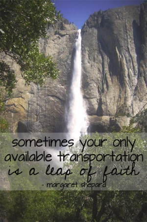 Quote Transportation Leap Faith