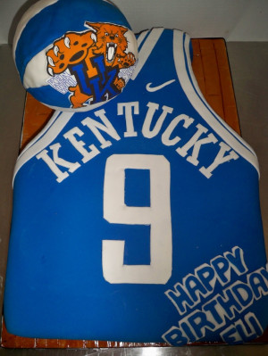 Kentucky Wildcats Jersey with a Wildcat Basketball on a basketball ...