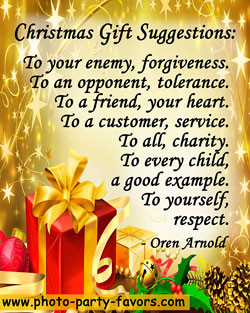 Christmas quote - Christmas Gift Suggestions: To your enemy ...