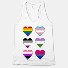 ... , Asexual, GenderQueer, Bisexual and Gender Fluid Pride Flags