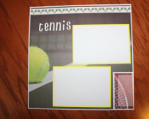 12 x 12 tennis premade scrapbook la yout, tennis scrapbook layout ...