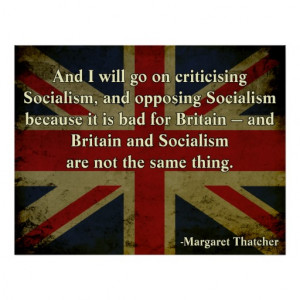 Margaret Thatcher Anti-Socialism Poster