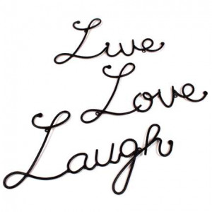Live, Laugh, Love Metal Wall Signs - Photo