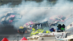 tony stewart nascar massive crash at 2012 talladega video