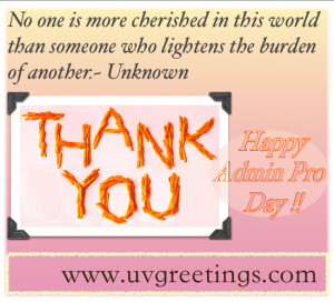 Quote for Saying Thank you on Administrative Professionals' Day ...