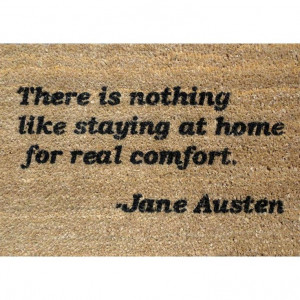 Jane Austen quote- doormat outdoor entrance rug
