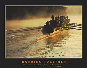 Working Together Rowers Poster 28x22